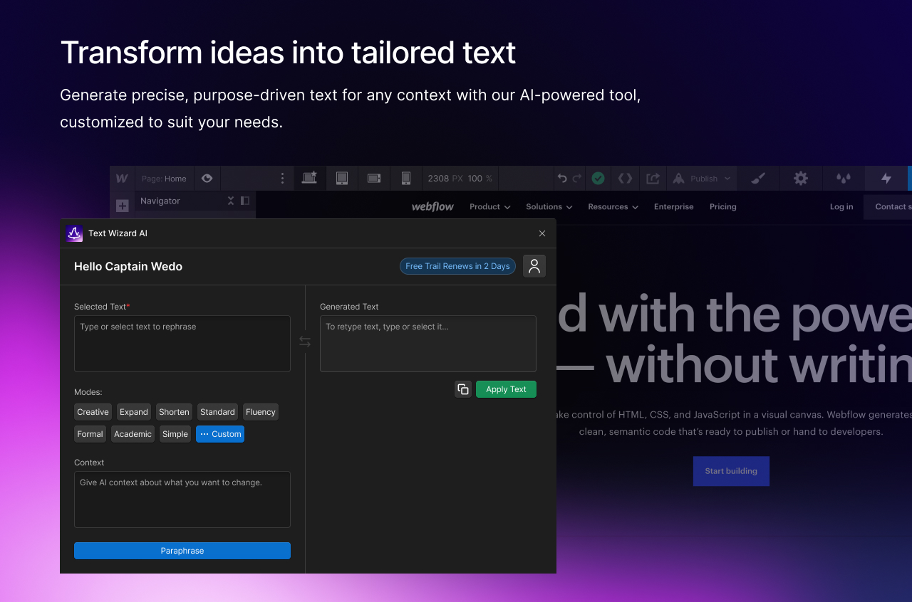 Text Wizard AI