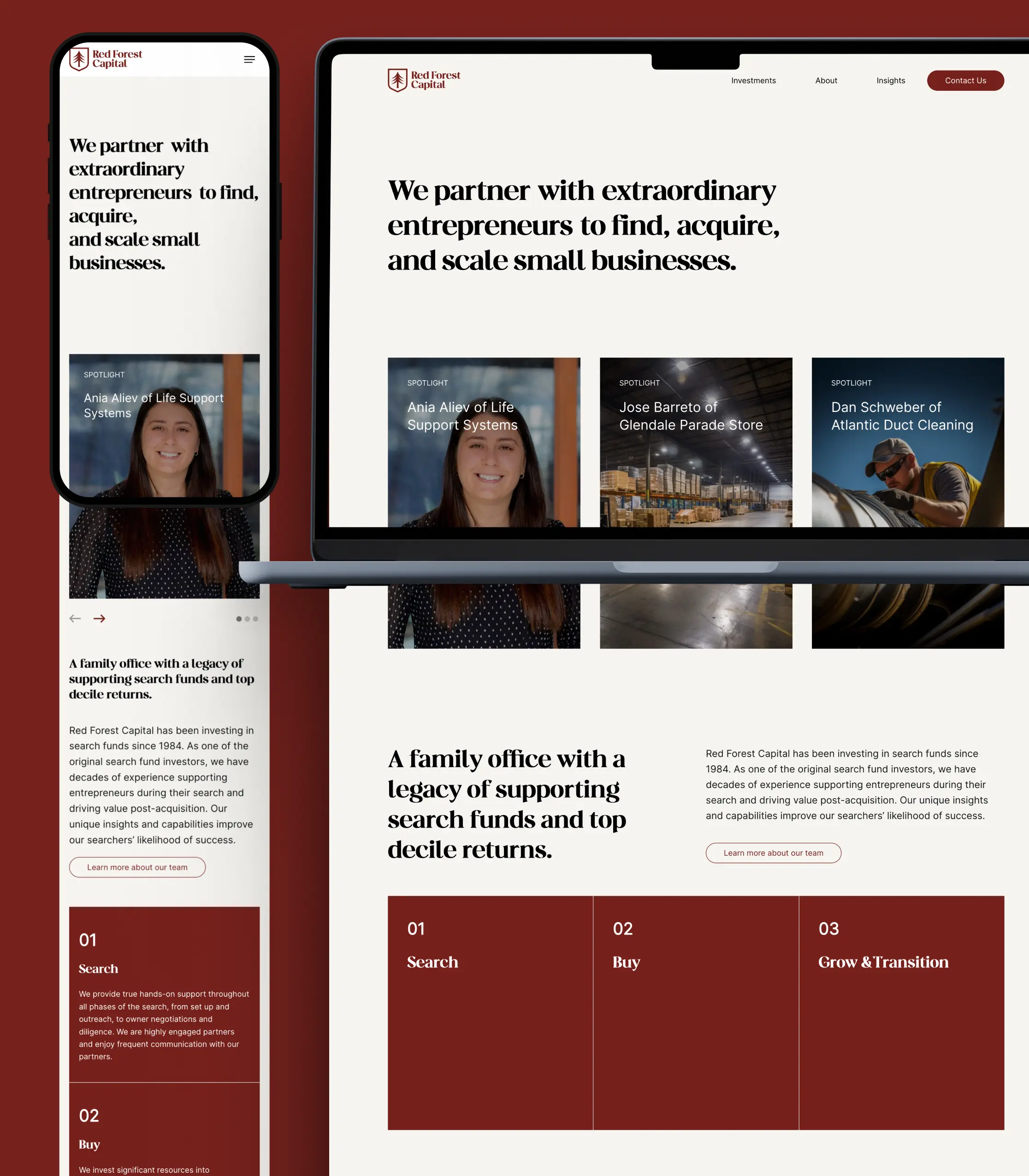 Red Forest Capital new website, designed and developed by Azwedo