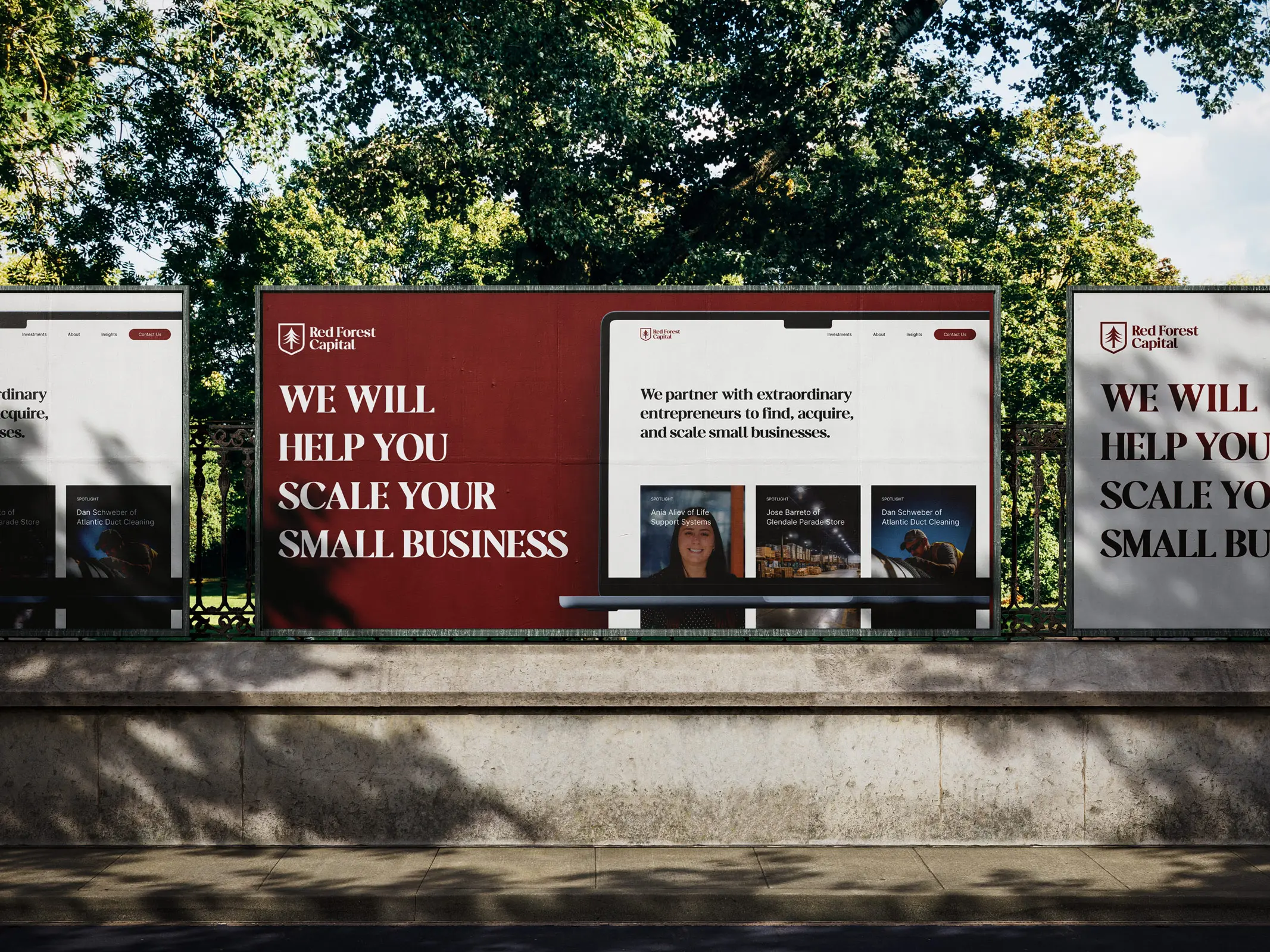 New rebranded website of the Red Forest Capital, developed in Webflow by the Azwedo agency